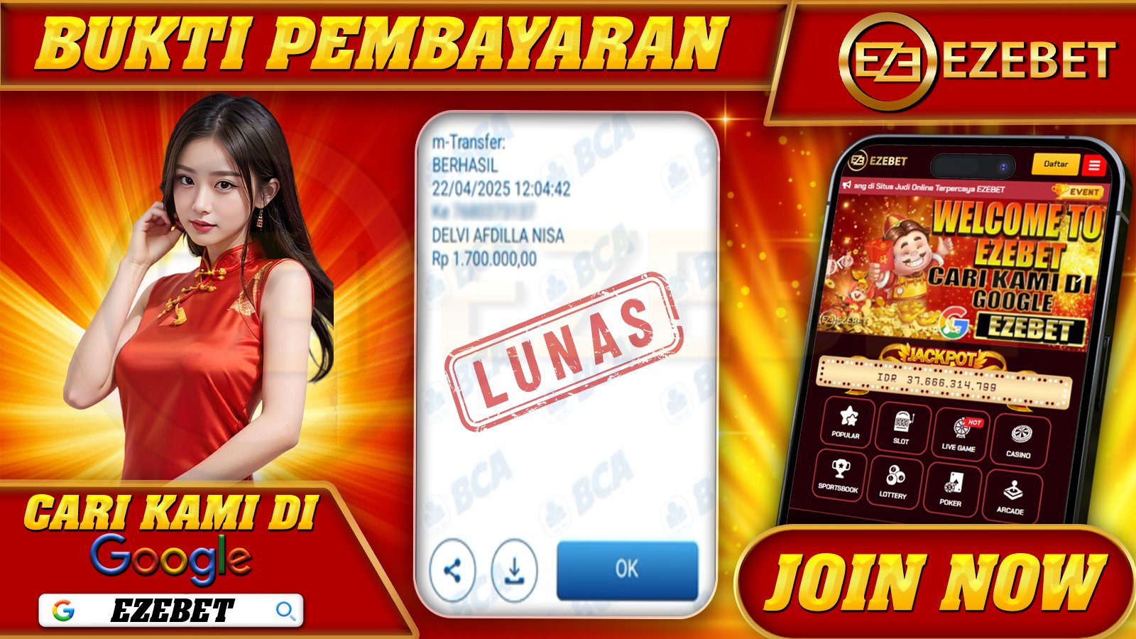 EZEBET KEMENANGAN MEMBER SLOT GAME SWEET BONANZA Rp. 1.700.000,- LUNAS