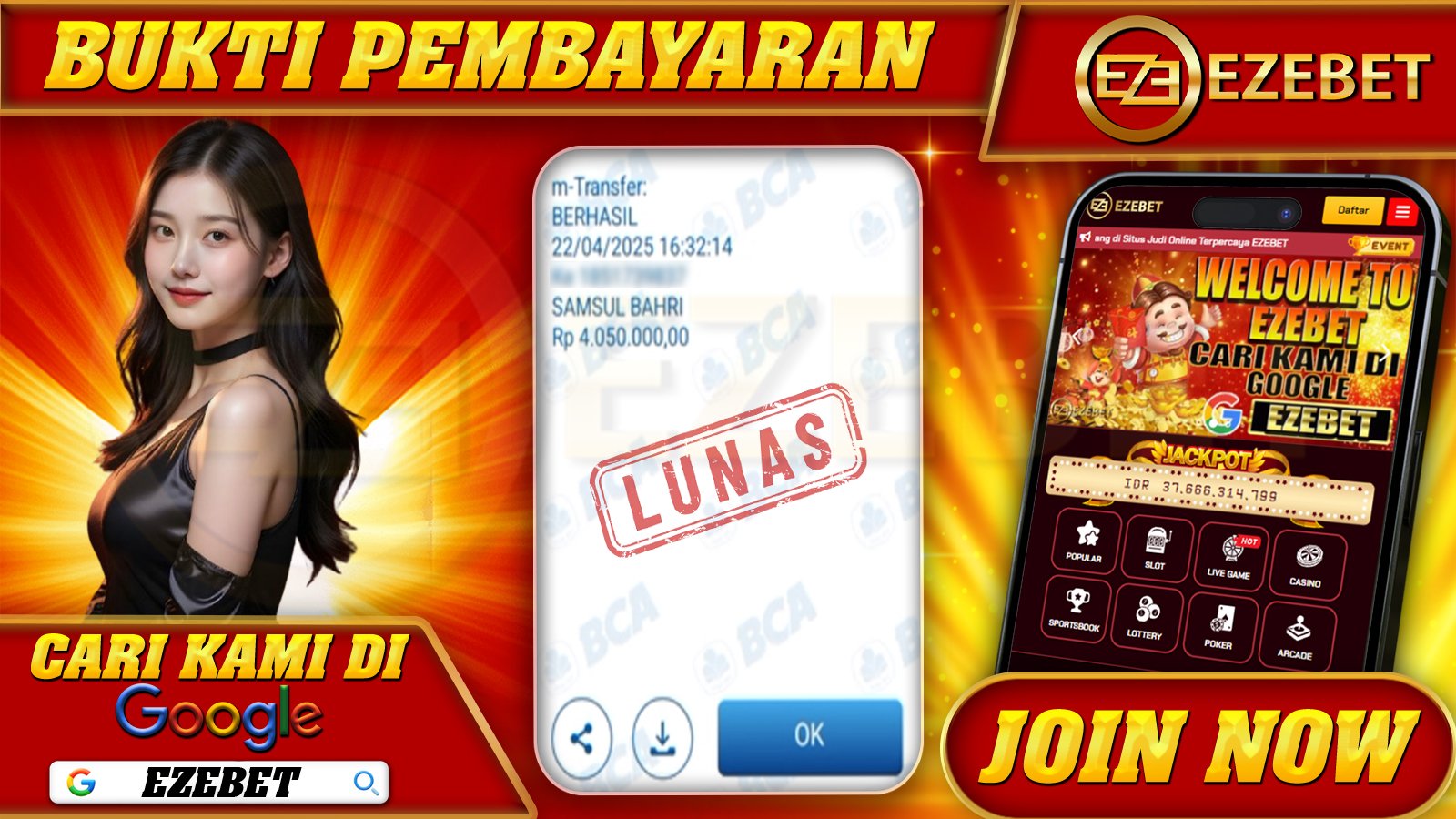 EZEBET KEMENANGAN MEMBER SLOT GAME GATES OF OLYMPUS 1000 Rp. 4.050.000,- LUNAS