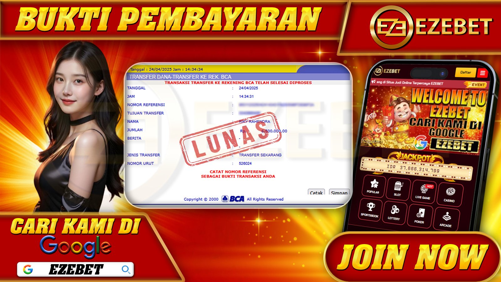 EZEBET KEMENANGAN MEMBER SLOT GAME MAHJONG WAYS Rp. 6.500.000,- LUNAS