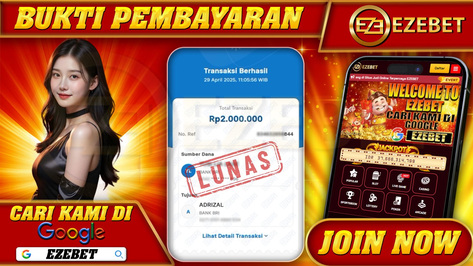 EZEBET KEMENANGAN MEMBER SLOT GAMES TOGEL Rp. 2.000.000,- LUNAS