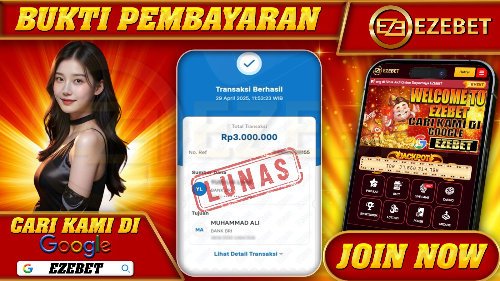 EZEBET KEMENANGAN MEMBER SLOT GAMES PINATA WIN Rp. 3.000.000,- LUNAS