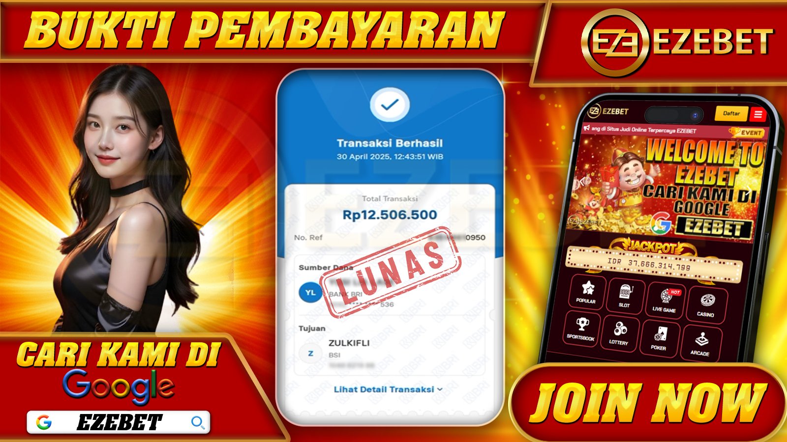 EZEBET KEMENANGAN MEMBER SLOT GAMES MAHJONG WAYS Rp. 12.500.000,- LUNAS