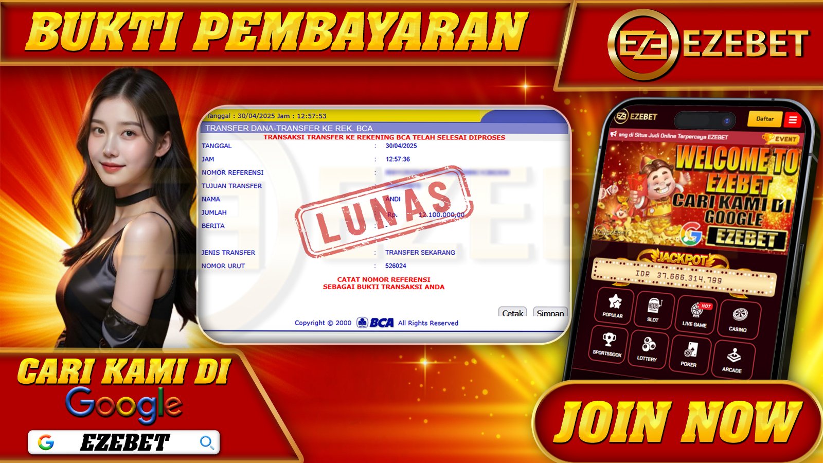 EZEBET KEMENANGAN MEMBER SLOT GAMES WILD BANDITO Rp. 12.100.000,- LUNAS