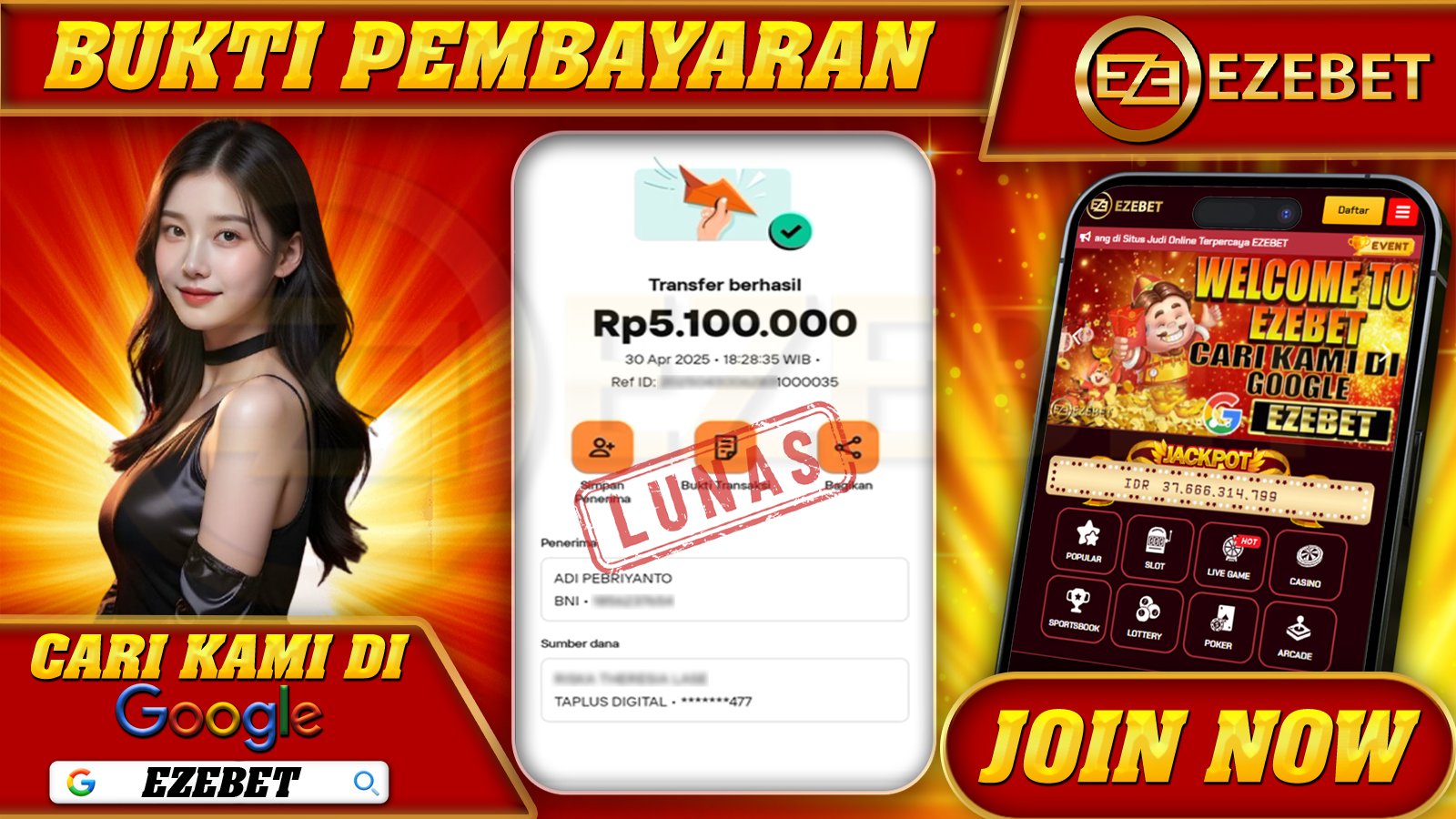 EZEBET KEMENANGAN MEMBER SLOT GAMES MAHJONG WAYS Rp. 5.100.000,- LUNAS