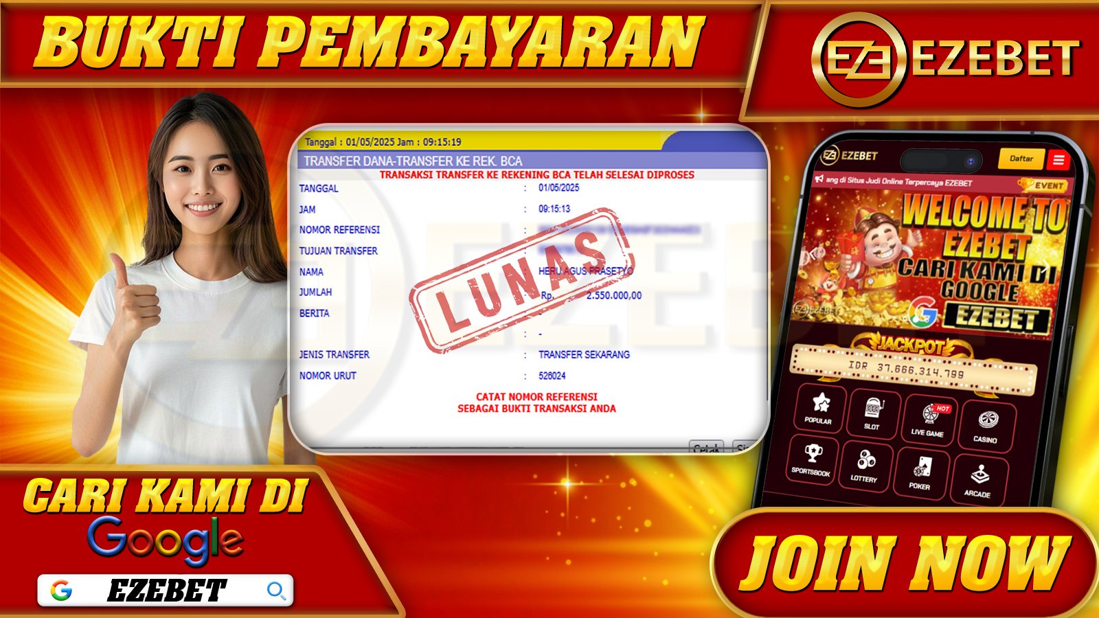 EZEBET KEMENANGAN MEMBER SLOT GAMES STARLIGHT PRINCES Rp. 2.550.000,- LUNAS