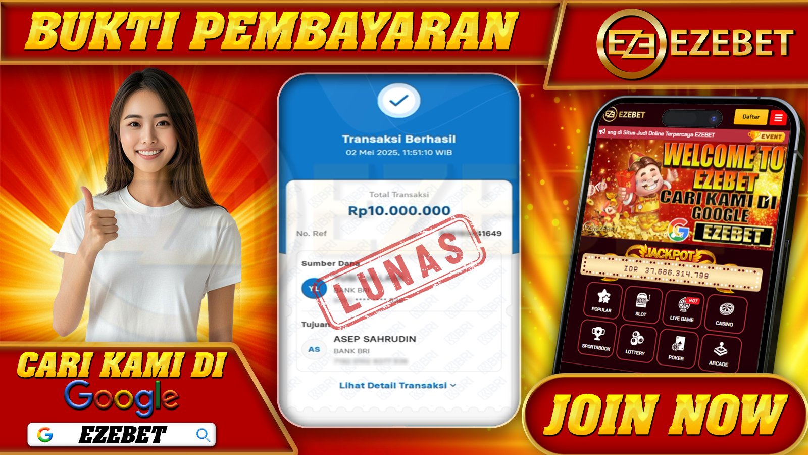 EZEBET KEMENANGAN MEMBER SLOT GAMES GATES OF OLYMPUS 1000 Rp. 10.000.000,- LUNAS