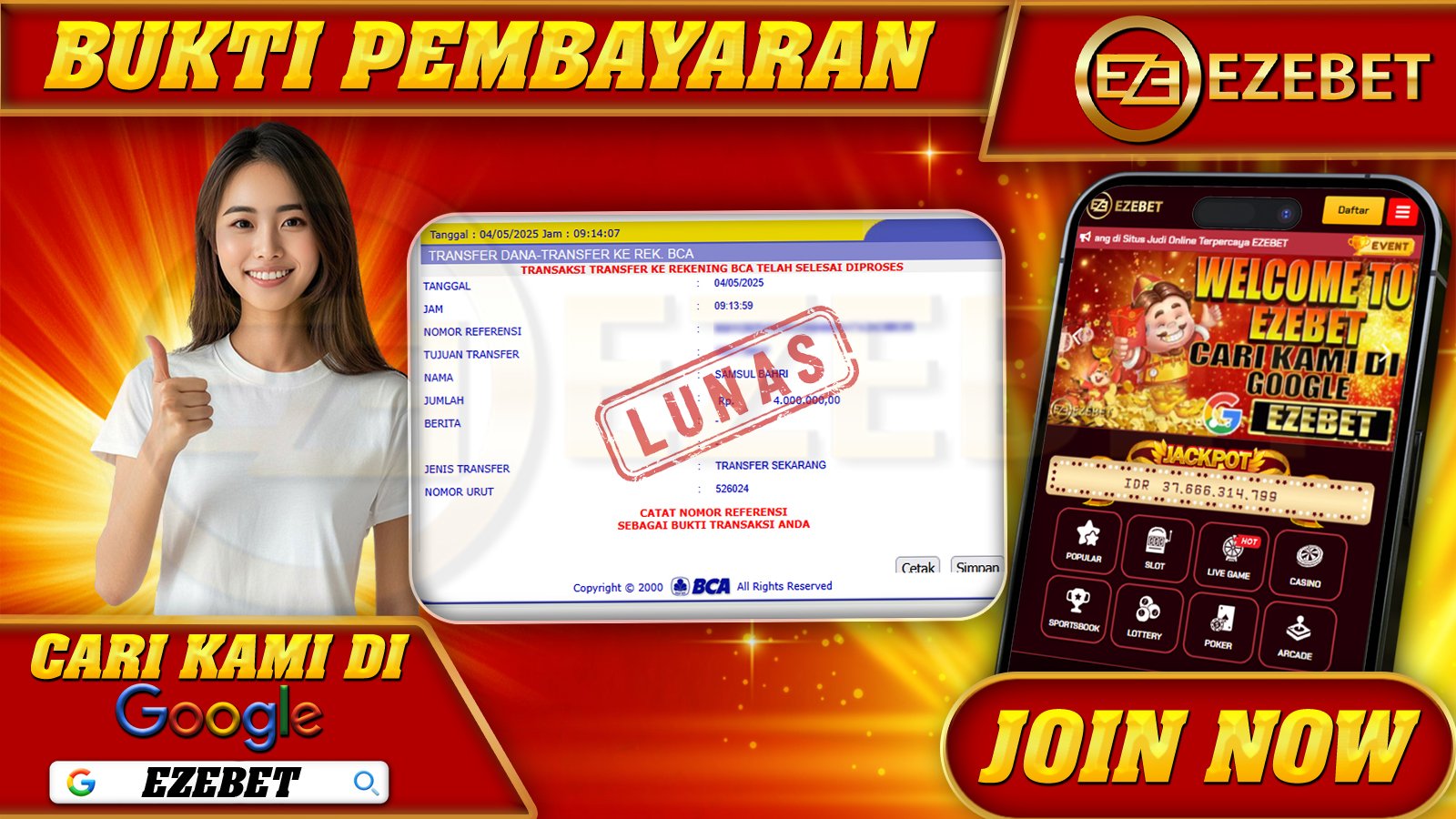 EZEBET KEMENANGAN MEMBER SLOT GAMES MAHJONG WAYS2 Rp. 4.000.000,- LUNAS