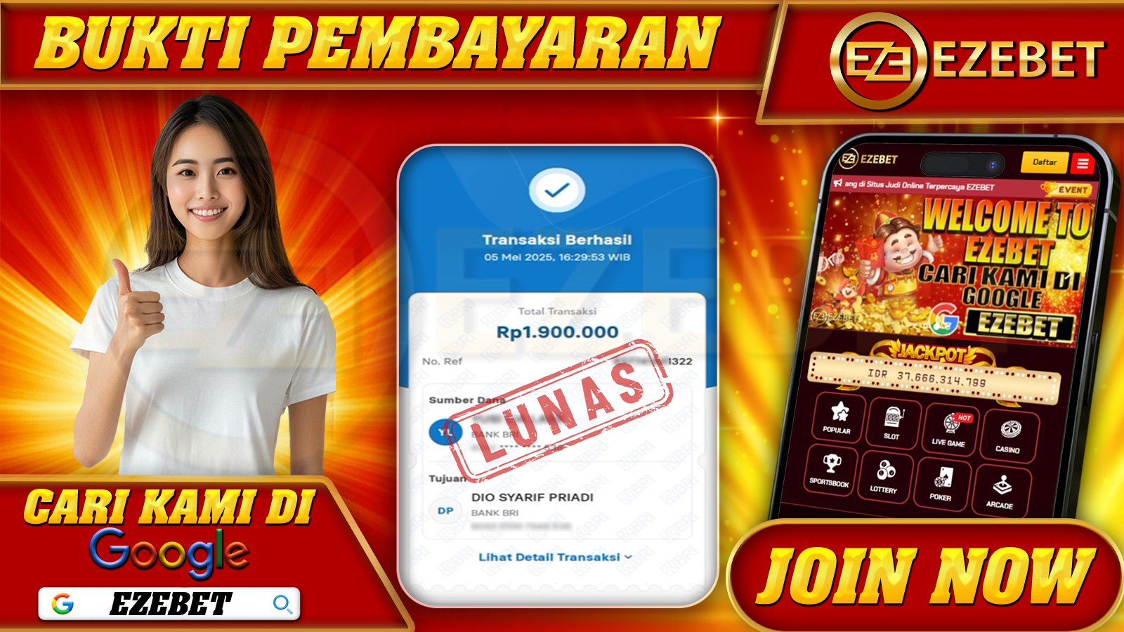 EZEBET KEMENANGAN MEMBER SLOT GAMES WILD BOUNTY SHOWDOWN Rp. 1.900.000,- LUNAS