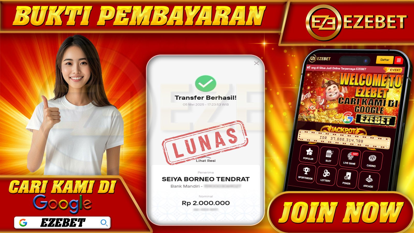 EZEBET KEMENANGAN MEMBER SLOT GAMES WILD BANDITO Rp. 2.000.000,- LUNAS