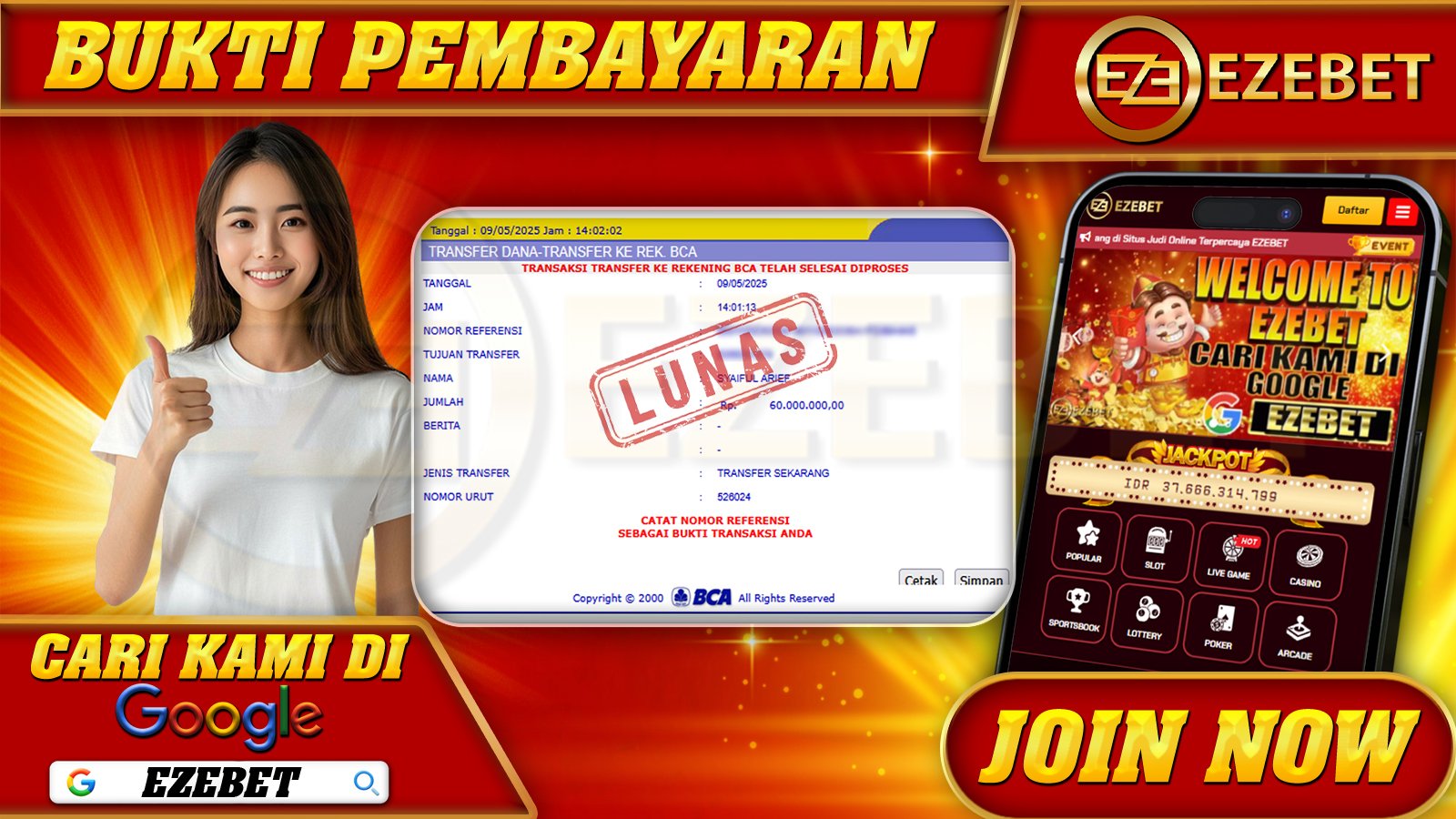 EZEBET KEMENANGAN MEMBER SLOT GAMES TREASURES OF AZTEC Rp. 60.000.000,- LUNAS