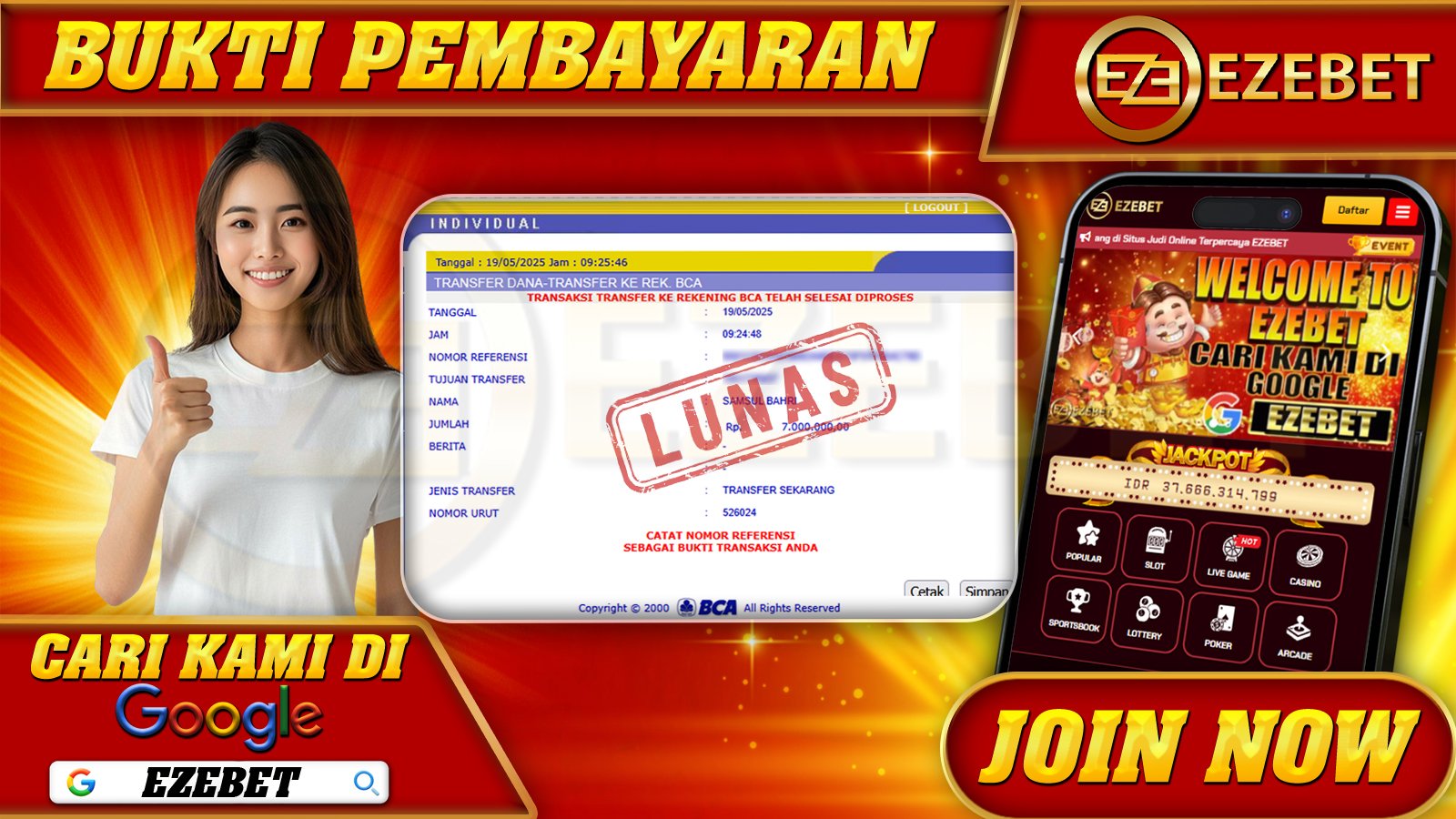EZEBET KEMENANGAN MEMBER SLOT GAMES MAHJONG WAYS2 Rp. 7.000.000,- LUNAS