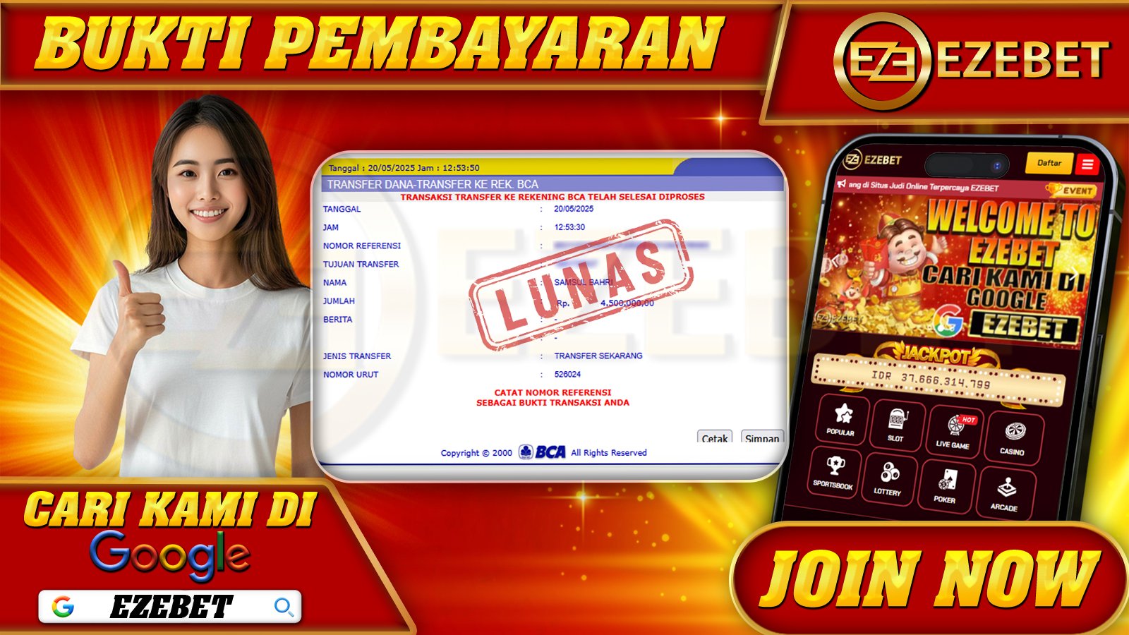 EZEBET KEMENANGAN MEMBER SLOT GAMES MAHJONG WAYS2 Rp. 4.500.000,- LUNAS