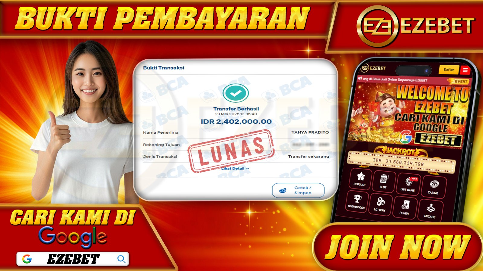 EZEBET KEMENANGAN MEMBER SLOT GAMES THE CRYPT Rp. 2.402.000,- LUNAS