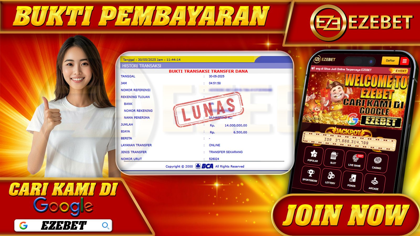 EZEBET KEMENANGAN MEMBER SLOT GAMES MAHJONG WAYS2 Rp. 14.000.000,- LUNAS