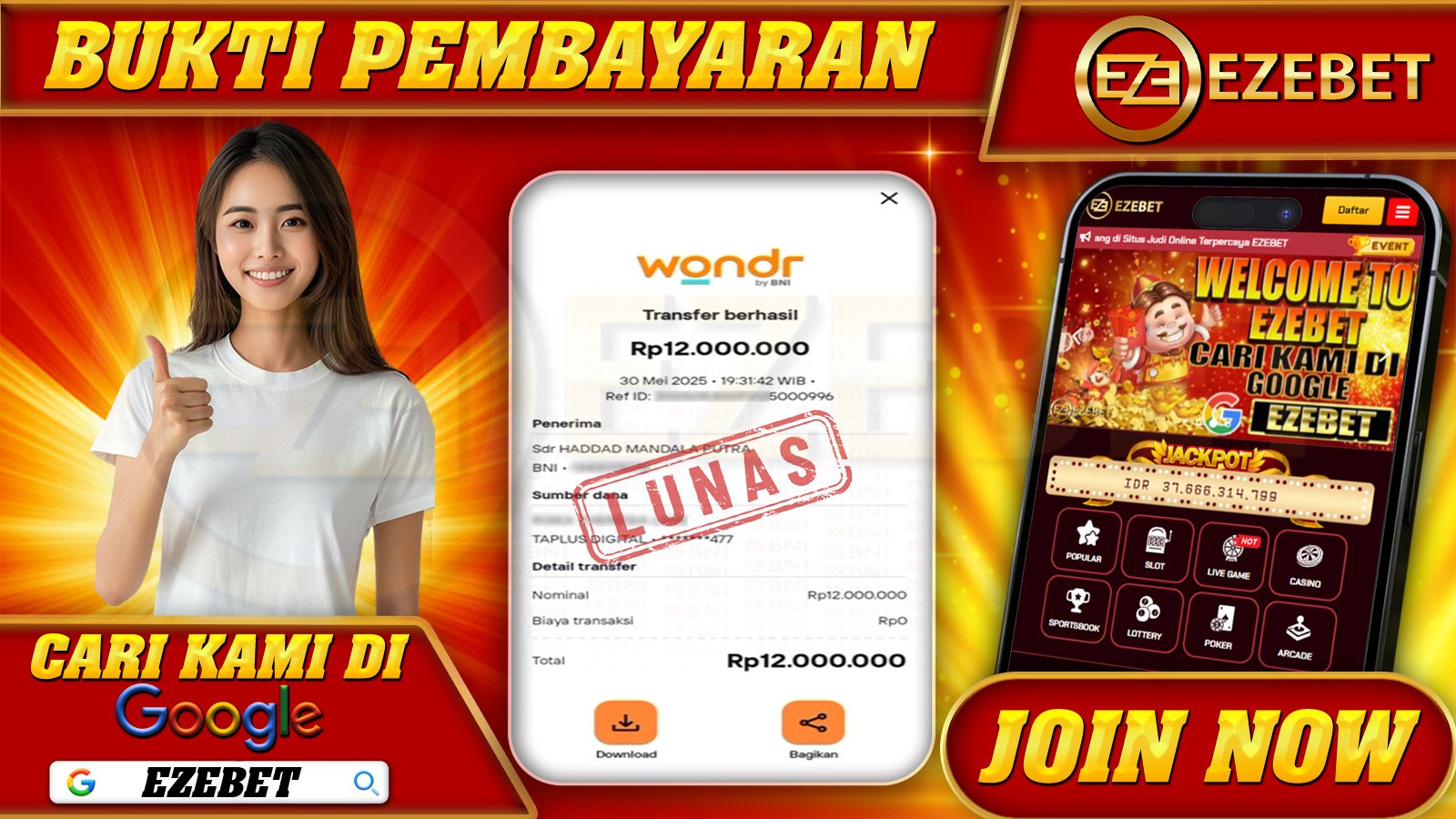 EZEBET KEMENANGAN MEMBER SLOT GAMES WAYS OF THE QILIN Rp. 12.000.000,- LUNAS