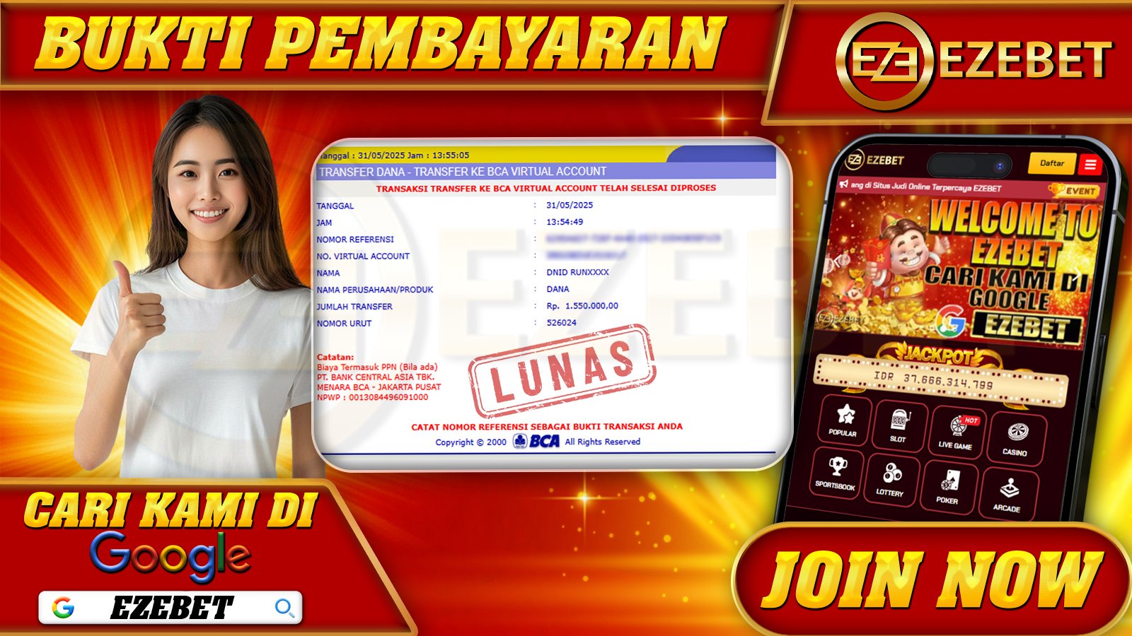 EZEBET KEMENANGAN MEMBER SLOT GAMES QUEEN OF BOUNTY Rp. 1.550.000,- LUNAS