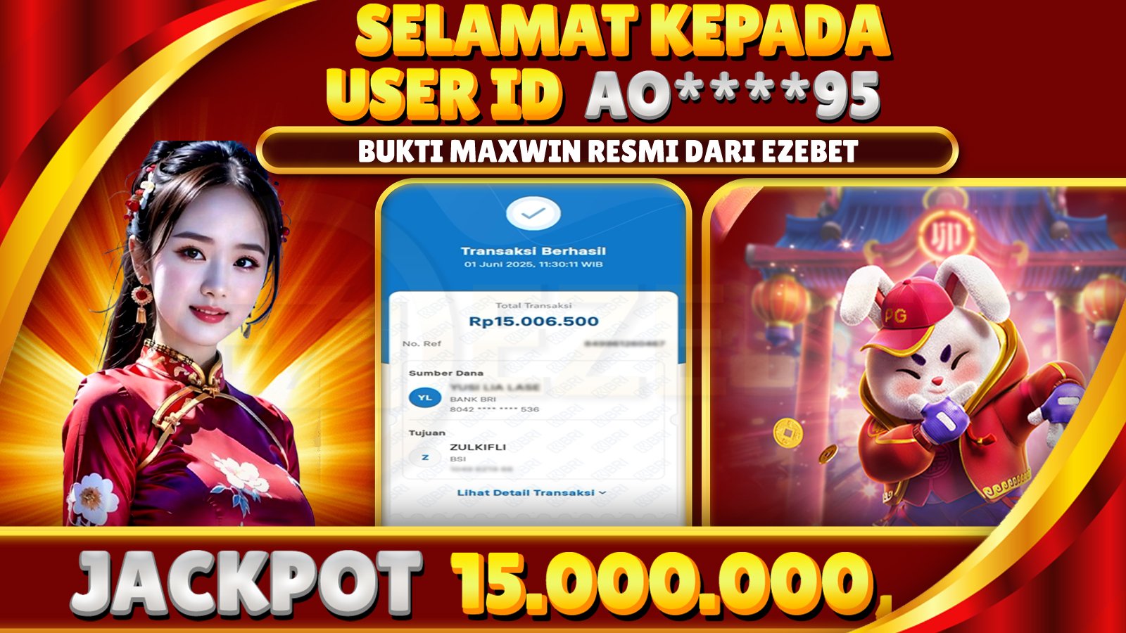 EZEBET KEMENANGAN MEMBER SLOT GAMES GATES OF OLYMPUS 1000 Rp. 15.000.000,- LUNAS