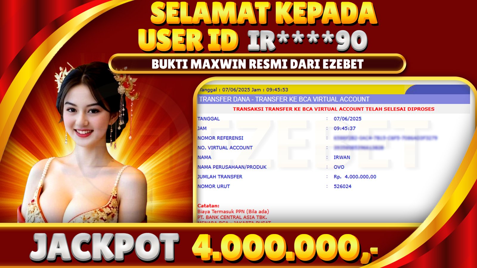 EZEBET KEMENANGAN MEMBER SLOT GAMES WILD BOUNTY SHOWDOWN Rp. 4.000.000,- LUNAS