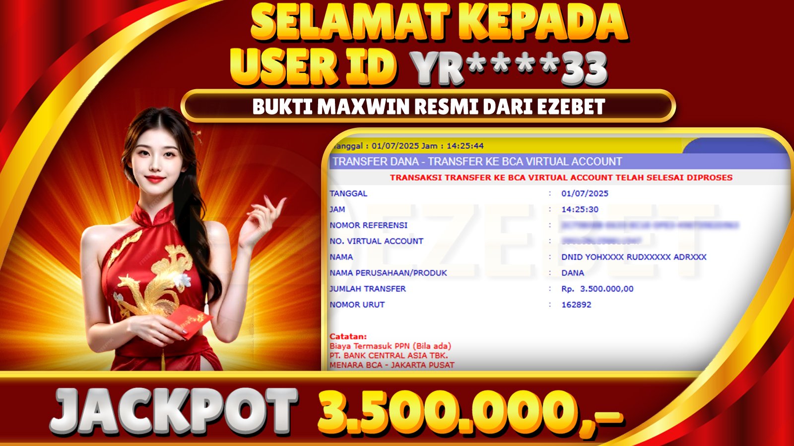 EZEBET KEMENANGAN MEMBER SLOT GAMES GATES OF OLYMPUS Rp. 3.500.000,- LUNAS